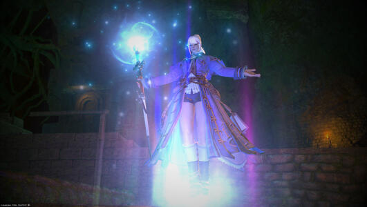 Temple casts a White Mage spell.